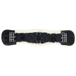 Horka Sattelgurt Textilien Mit Fell Schwarz