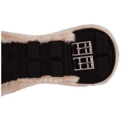 Premiere Dressurgurt Anatomisches Synthetisches Lammfell Schwarz/Naturell -Reitsportbedarf bieman 144052 b111 02.e53569