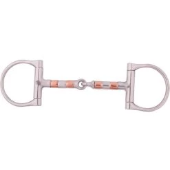 BR Einfach Geochene D-Ringtrense 13mm Messing Edelstahl