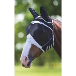 Shires Fliegenmaske Mit Ohren Mesh Schwarz -Reitsportbedarf shires 6662 black.0cf97a