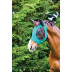 Weatherbeeta Fliegenmaske Deluxe Stretch Bug Mit Ohren Rot/Schwarz -Reitsportbedarf wb 1009573000 hunterblack wb deluxe bugeye ears flymask image hero null.e97083